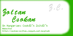 zoltan csokan business card